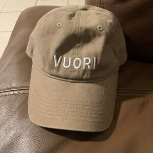 Vuori Tan Adjustable Strapback Hat Cap Logo Outdoor Athletic Lifestyle Gear